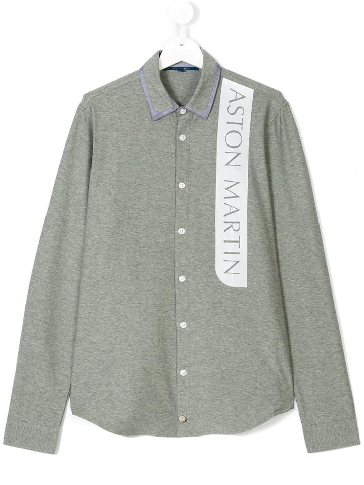 Aston Martin Kids Logo Print Shirt - Grey