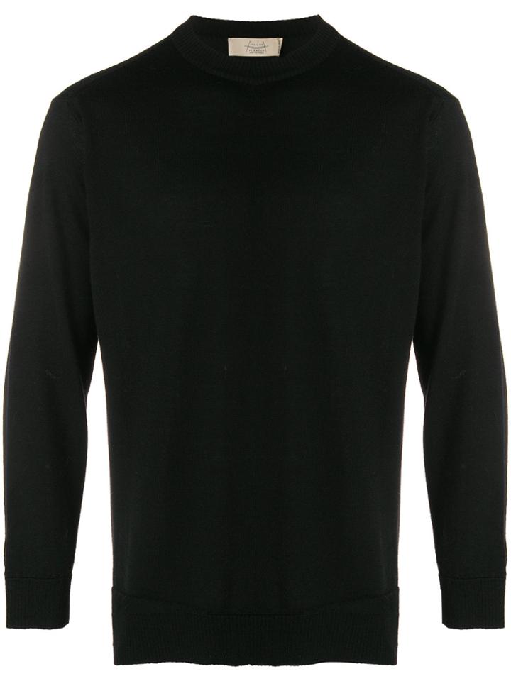 Maison Flaneur Crew Neck Sweater - Black