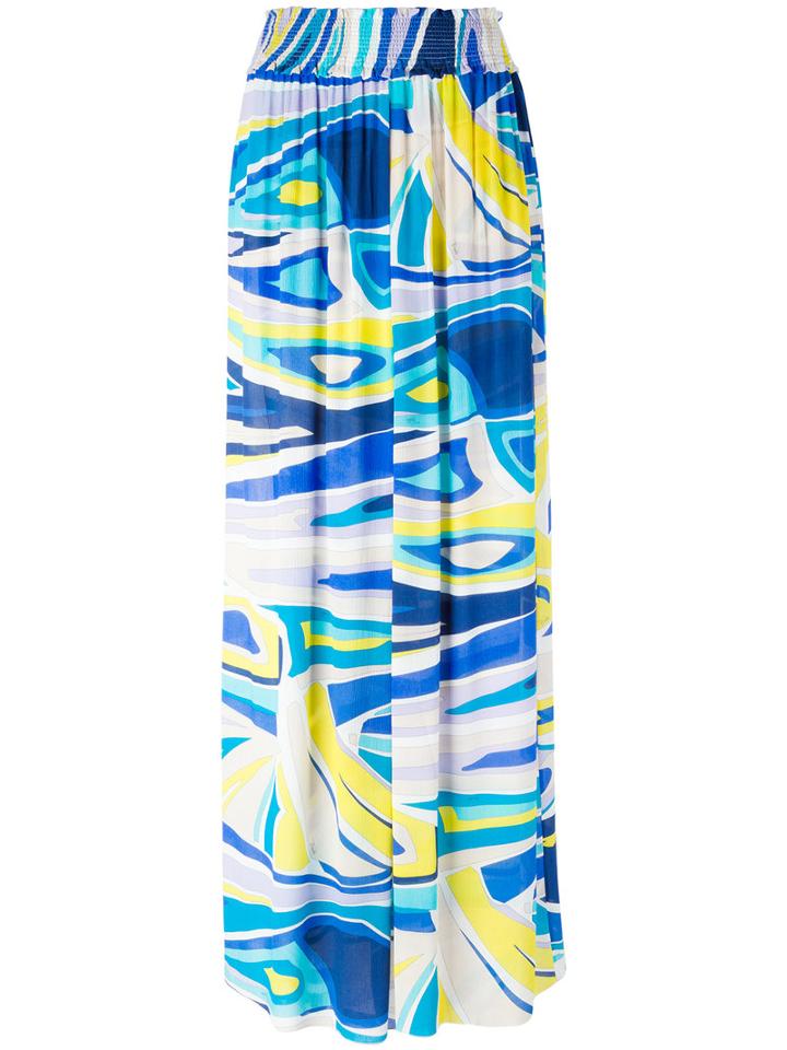 Emilio Pucci - Printed Maxi Skirt - Women - Silk/viscose - 40, Blue, Silk/viscose