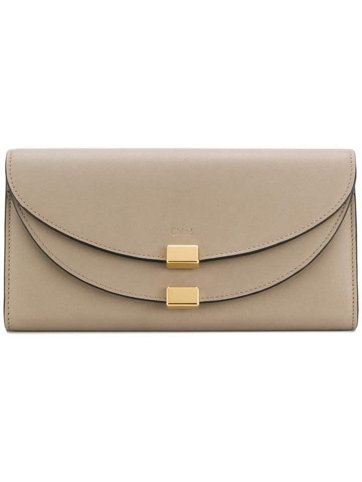 Chloé Georgia Long Wallet - Grey
