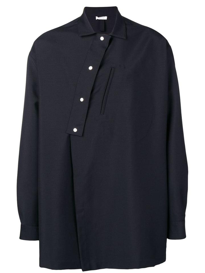Jil Sander Oversized Press Stud Shirt - Blue