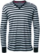 Loveless Skull Print Striped T-shirt, Men's, Size: 3, Black, Lyocell/cotton