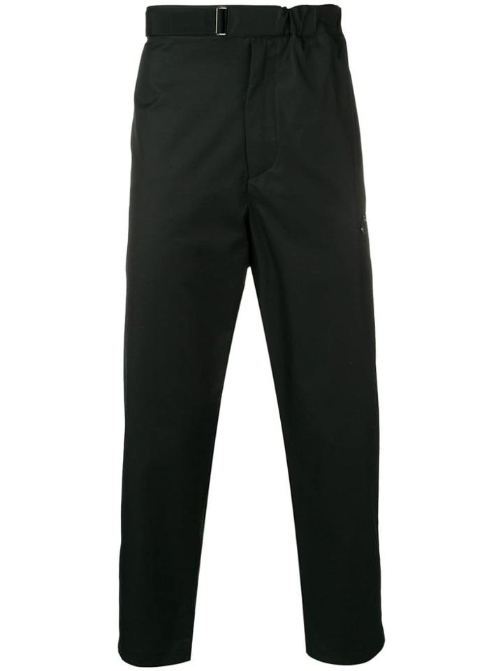 Oamc Belted Cropped Trousers - Black