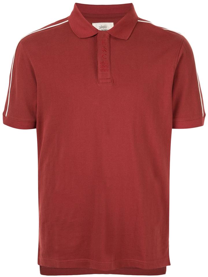 Kent & Curwen Stripe Detail Polo Shirt - Red