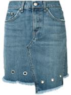 Rag & Bone /jean Eyelet Detail Denim Skirt, Size: 28, Blue, Cotton