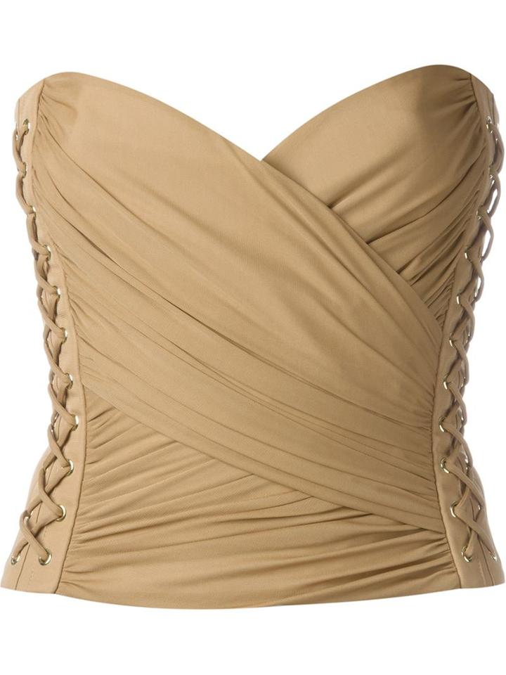 Balmain Bustier Top, Women's, Size: 40, Nude/neutrals, Viscose