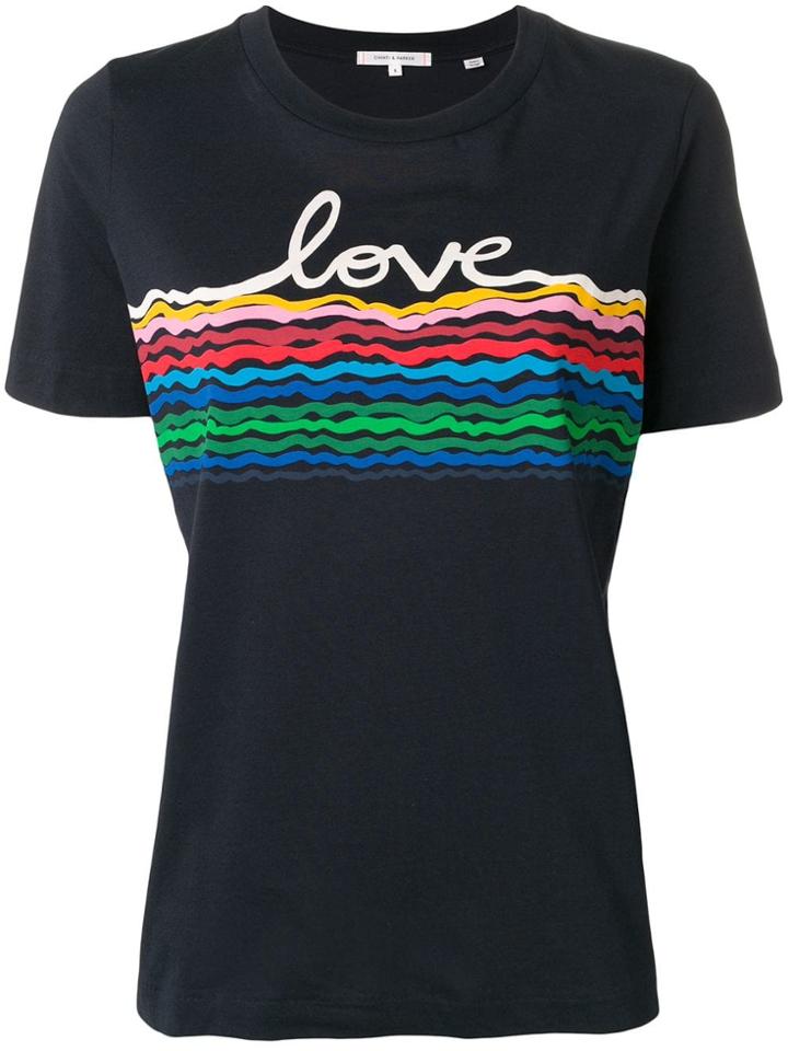 Chinti & Parker Love Waves Print T-shirt - Blue