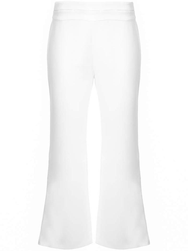 Alexis High-waisted Flared Trousers - White