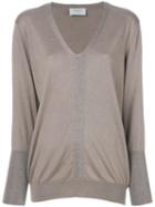Snobby Sheep Fitted V-neck Sweater - Neutrals