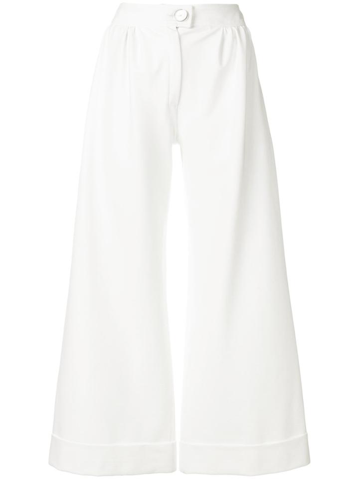 Gianluca Capannolo Wide Cropped Trousers - White