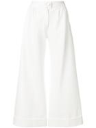 Gianluca Capannolo Wide Cropped Trousers - White