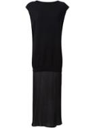 T By Alexander Wang Layered Jumper Dress, Women's, Size: 6, Black, Silk/cotton