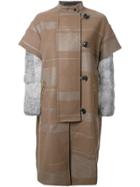 Kolor Single Breasted Coat - Brown