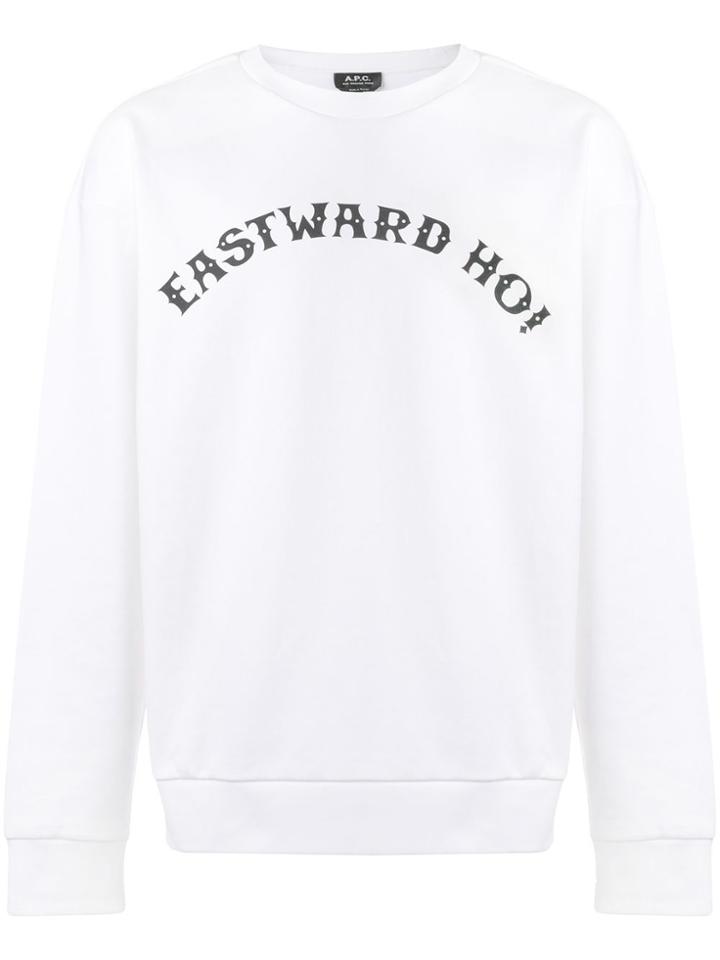 A.p.c. Front Script Sweatshirt - White