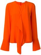 Emilio Pucci Flared Longsleeved Blouse - Yellow & Orange