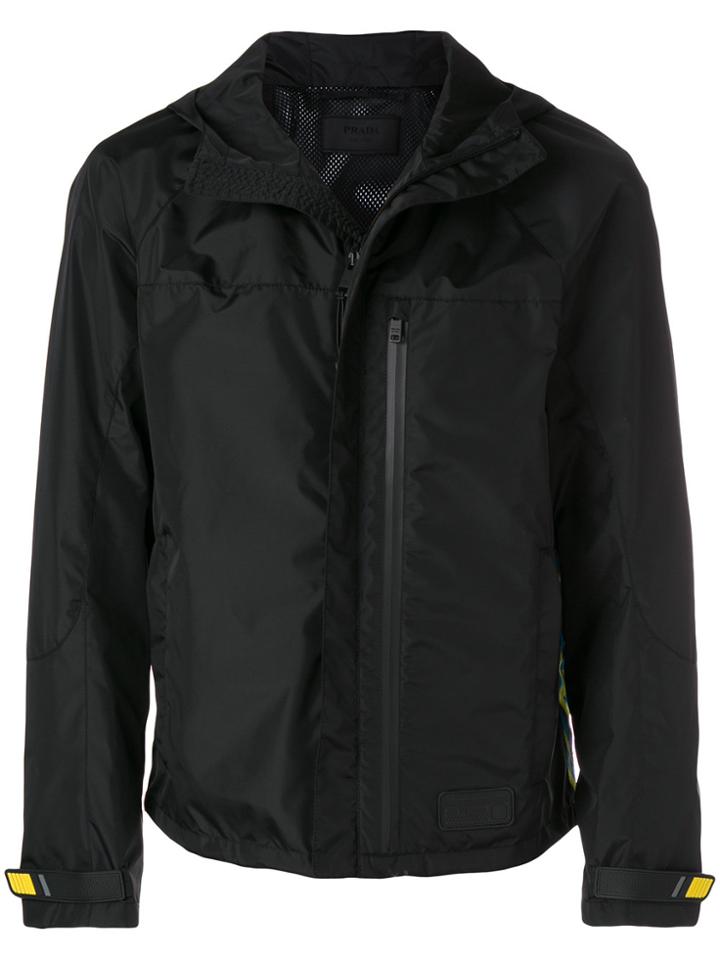 Prada Contrast Tab Windbreaker - Black