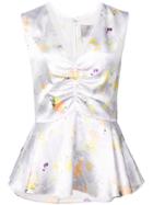 Jason Wu Collection Floral Sleeveless Blouse - Grey