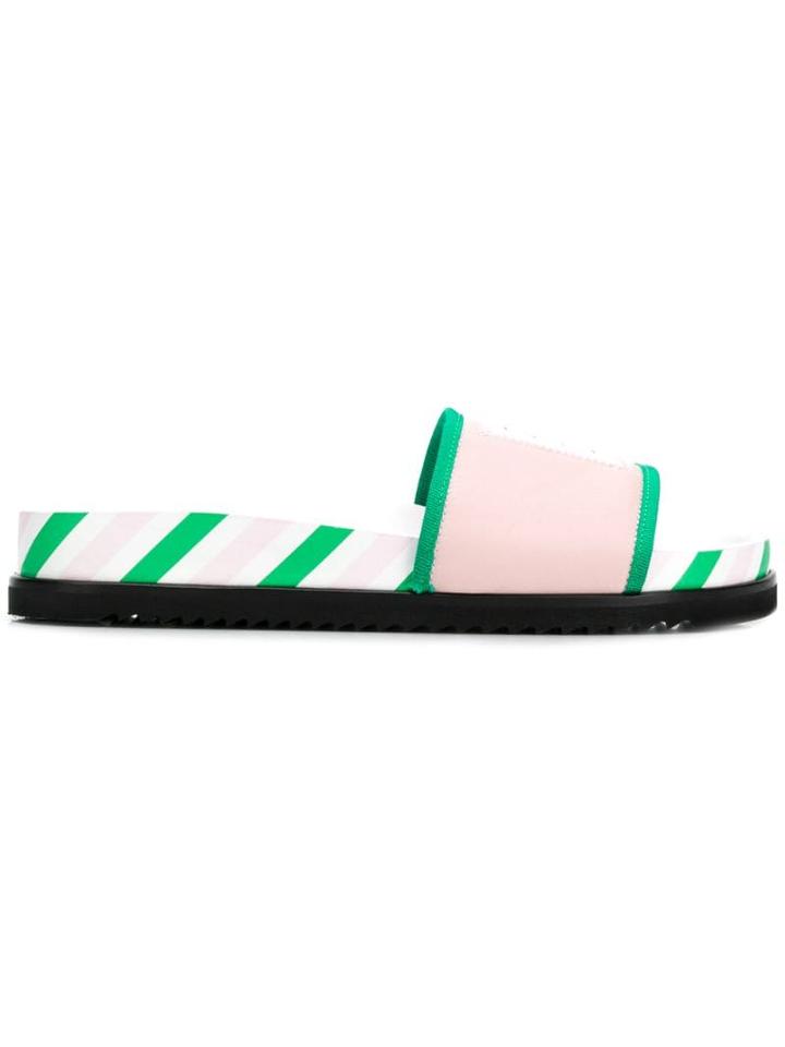 Thom Browne 4-bar Repp Stripe Slide - Pink