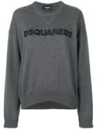 Dsquared2 Logo Embroidered Knitted Jumper - Grey