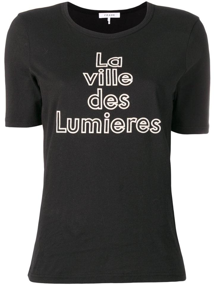 Frame Denim 'la Ville Des Lumieres' Printed T-shirt - Black