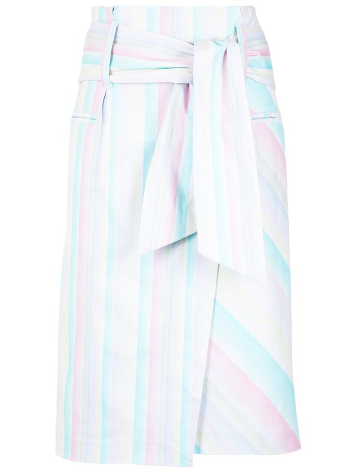 Isolda Printed Asymmetric Skirt - Multicolour