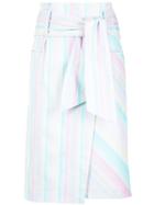 Isolda Printed Asymmetric Skirt - Multicolour