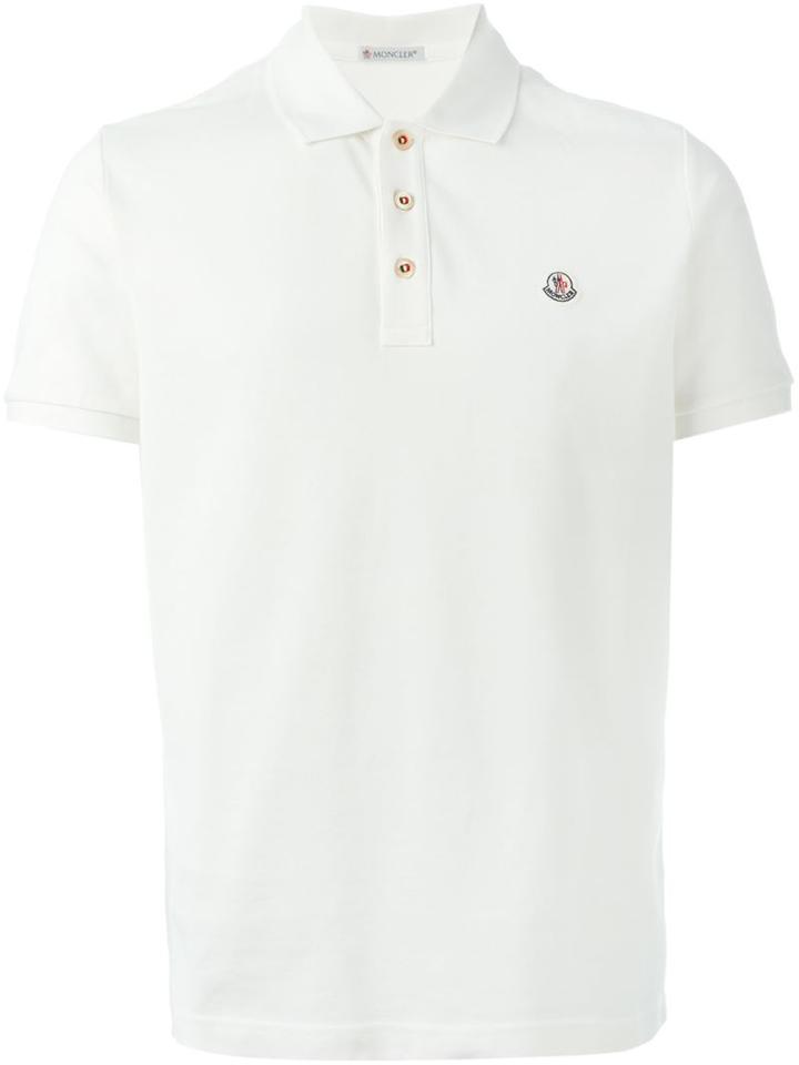Moncler Classic Polo Shirt, Men's, Size: Large, Nude/neutrals, Cotton