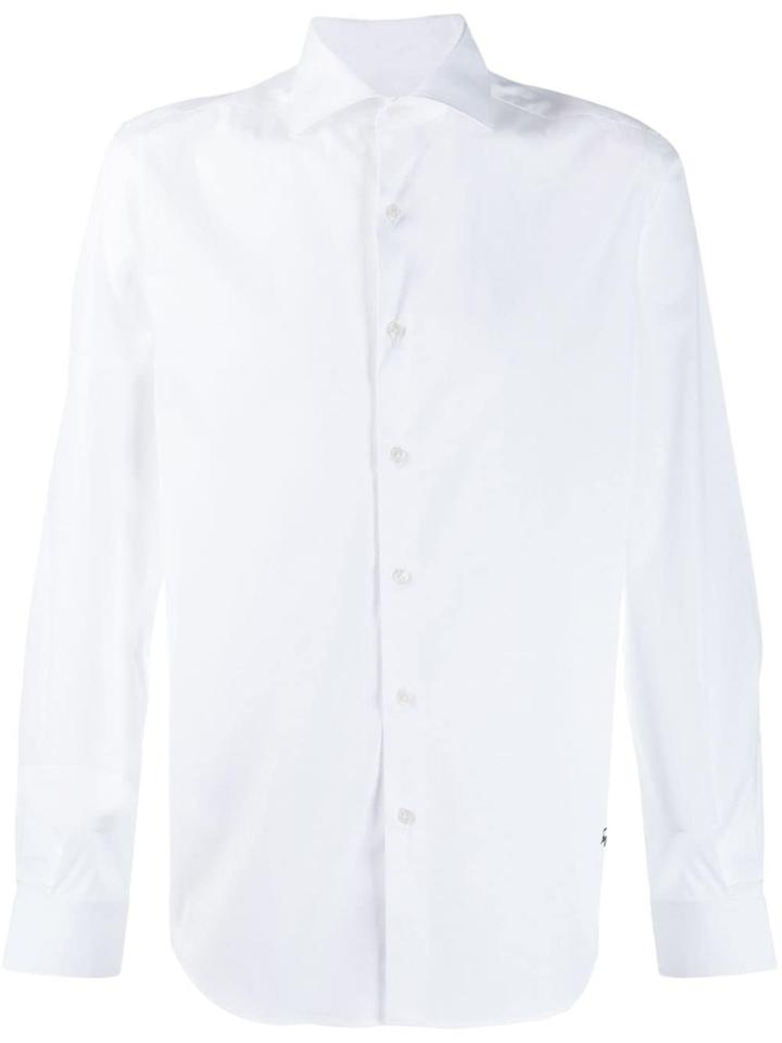 Fay Plain Button Shirt - White