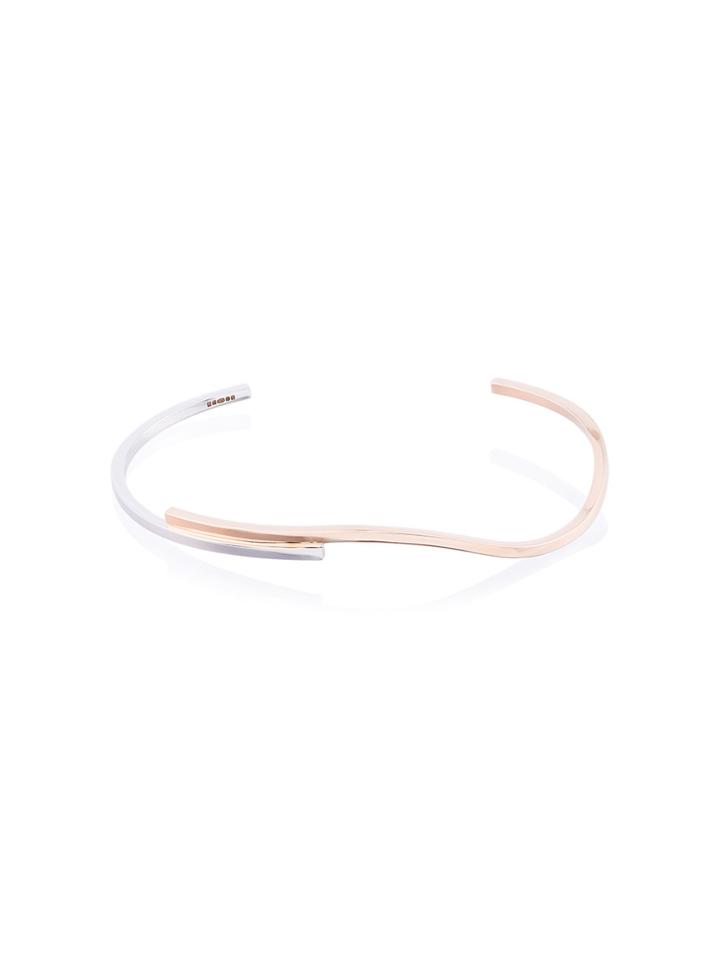 Kova 18k Rose And White Gold Open Cuff Bracelet - Metallic