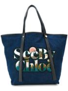 See By Chloé - Patch Tote Bag - Women - Cotton/polyester/polyurethane - One Size, Blue, Cotton/polyester/polyurethane