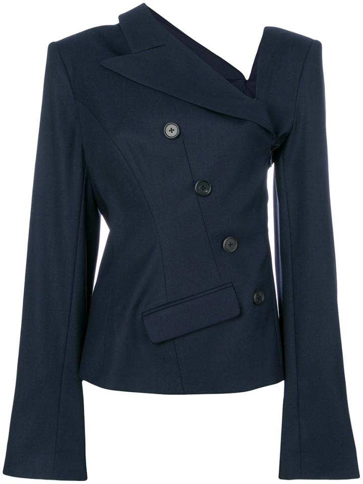Monse Asymmetric Neck Jacket - Blue