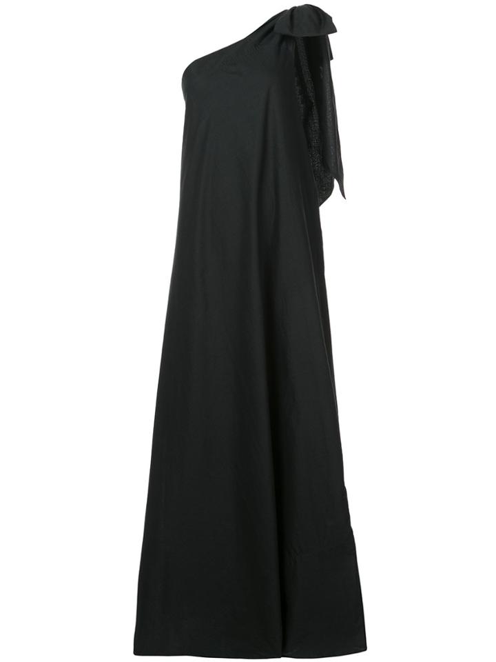 Kalita One Shoulder Tie Dress - Black