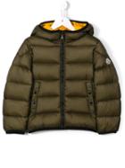 Moncler Kids Hooded Down Jacket, Boy's, Size: 10 Yrs, Green