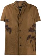 Uma Wang Palm Camp Collar Shirt - Brown
