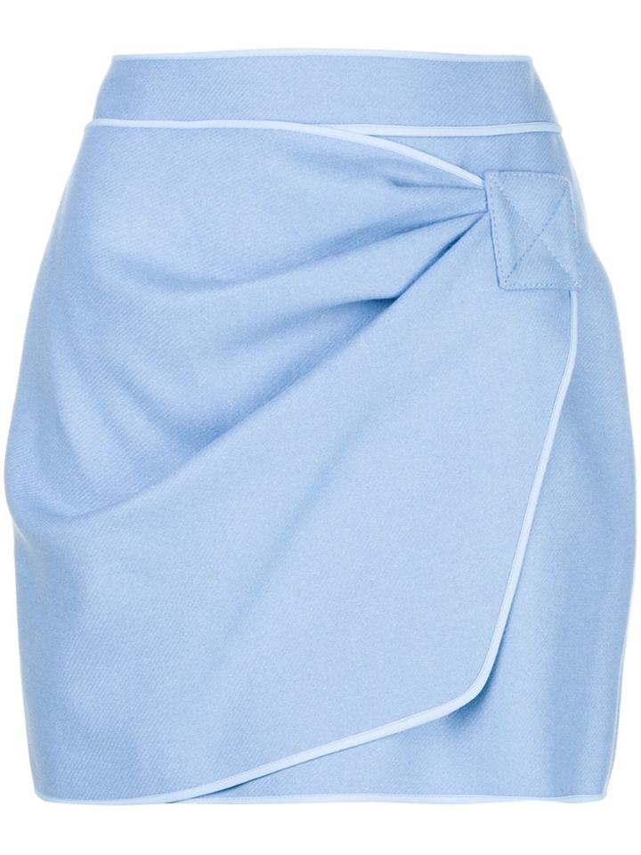 No21 Wrap Front Mini Skirt - Blue