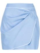 No21 Wrap Front Mini Skirt - Blue