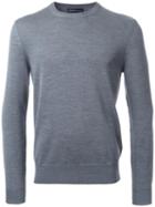 Alexander Mcqueen Satin Shoulder Jumper, Men's, Size: Medium, Grey, Wool