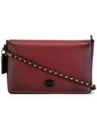 Coach Chain Strap Crossbody Bag, Women's, Red, Leather