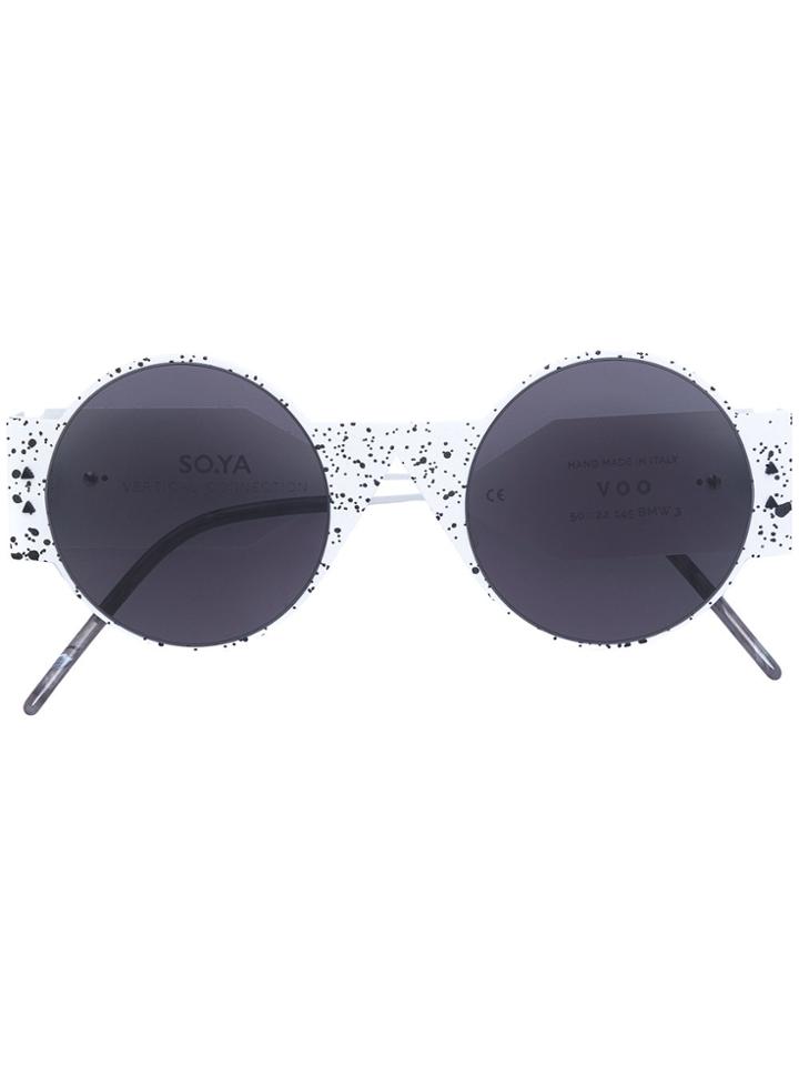 So. Ya Round Frame Sunglasses - White
