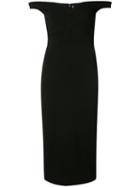 Cinq A Sept Off-shoulders Fitted Dress, Women's, Size: 8, Black, Nylon/polyurethane/spandex/elastane/viscose