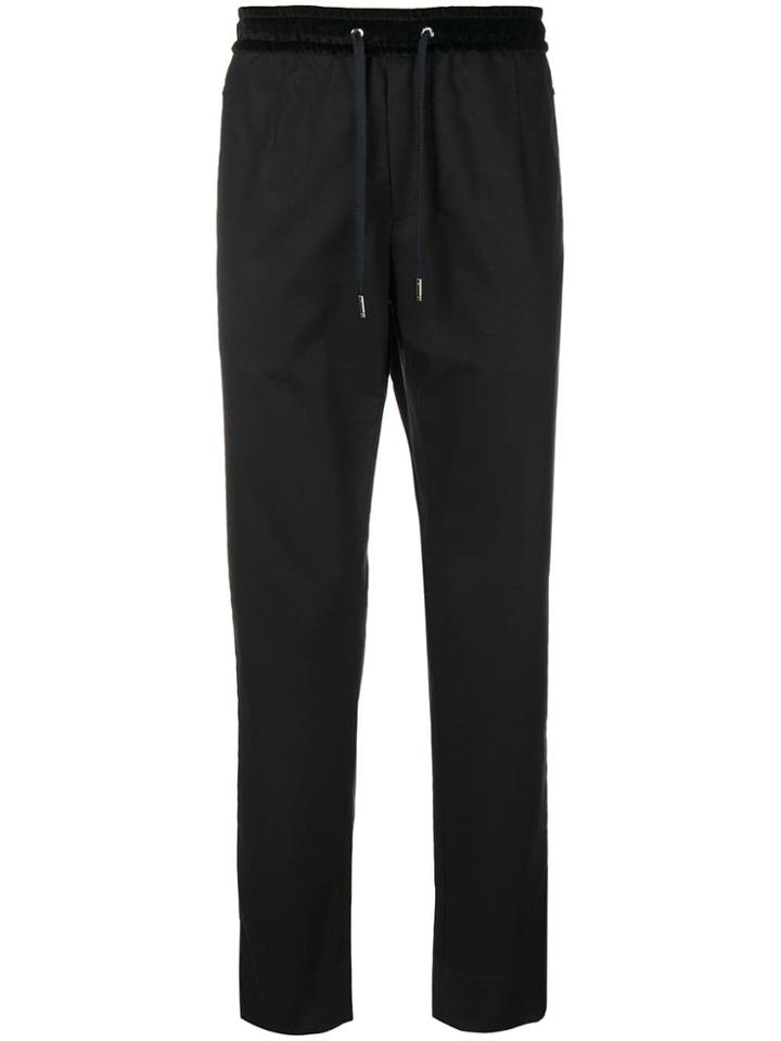 Dolce & Gabbana Velvet-panel Track Pants - Black