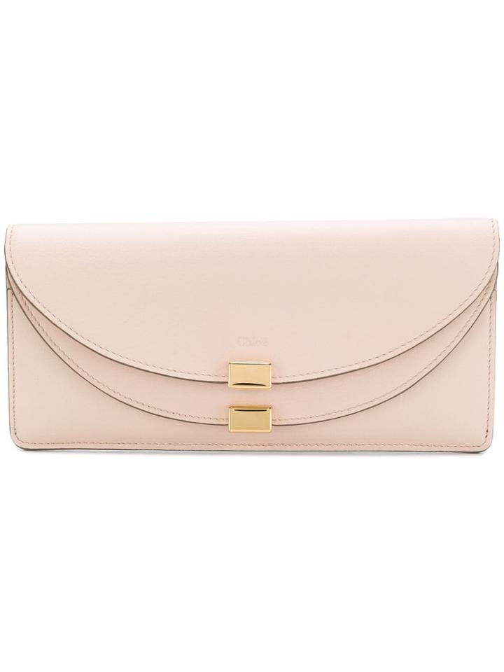 Chloé Georgia Long Wallet - Pink & Purple