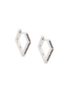 Lizzie Mandler Fine Jewelry 18kt Gold 'huggies' Black Diamond Earrings