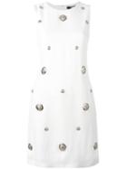 Versus Embellished Mini-dress, Women's, Size: 38, White, Viscose/polyamide/spandex/elastane/viscose