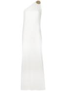 Elena Makri Clam Buckle One Shoulder Dress - White