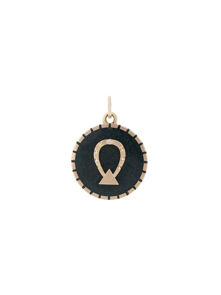 Foundrae 18k Gold, Diamond And Enamel Horseshoe Medallion