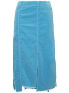 08sircus Midi Straight Skirt - Blue