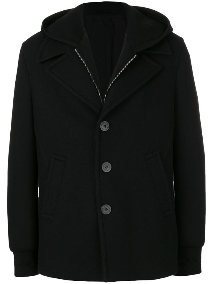 Neil Barrett Hooded Coat - Black