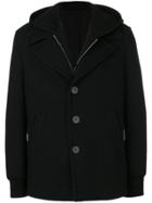 Neil Barrett Hooded Coat - Black