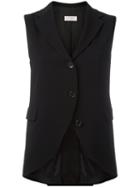 Alberto Biani Lapelled Waistcoat, Women's, Size: 46, Black, Acetate/viscose/triacetate/polyester